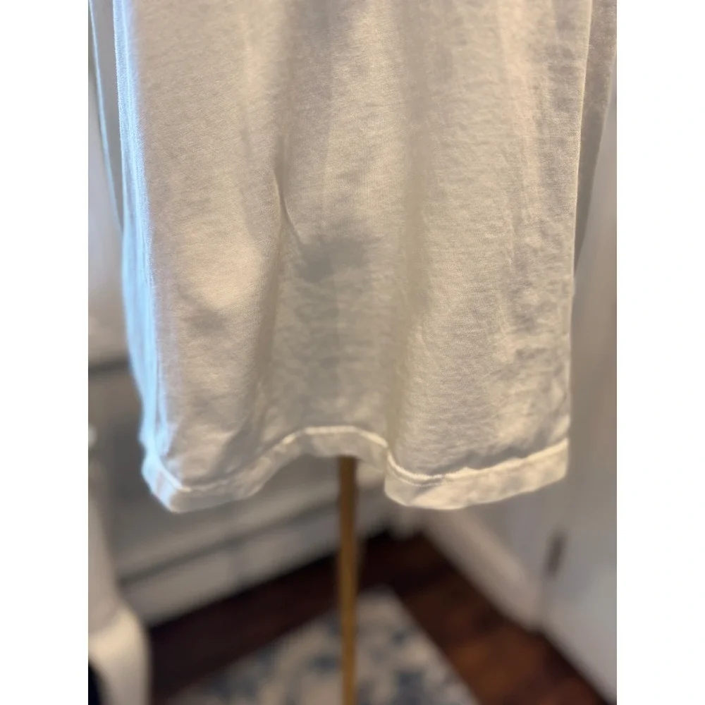 Tommy Hilfiger Men's Cream Embroidered Crest Tee | Size Medium
